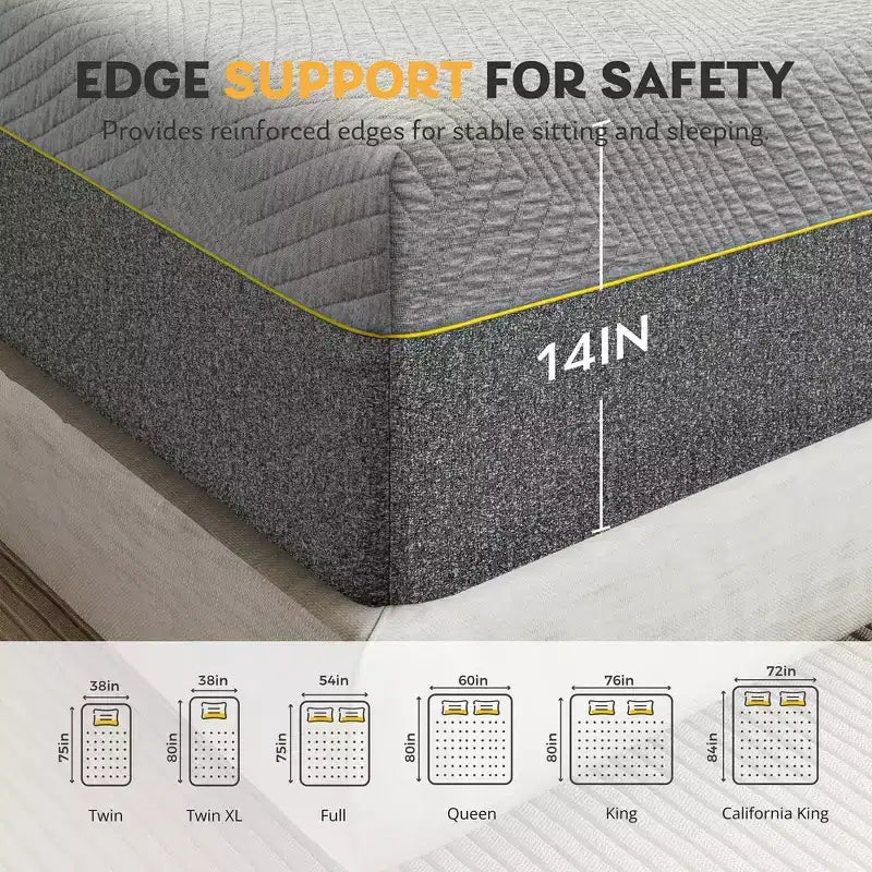 Ego 14 Medium Green Tea Adaptive Memory Foam Mattress