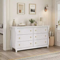 Modern Drawer Dresser - Sleek Boho Design with Woven Rattan, Curved Legs, and Versatile Storage for Bedroom, Living Room, or Hallway