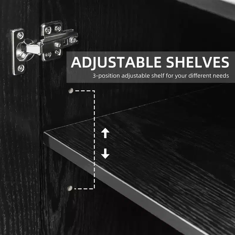 PexFix Wood Accent Cabinet with Adjustable Shelves