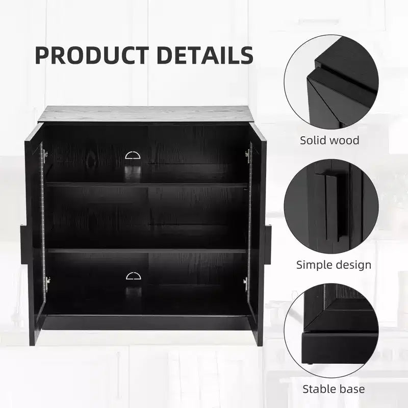 PexFix Wood Accent Cabinet with Adjustable Shelves