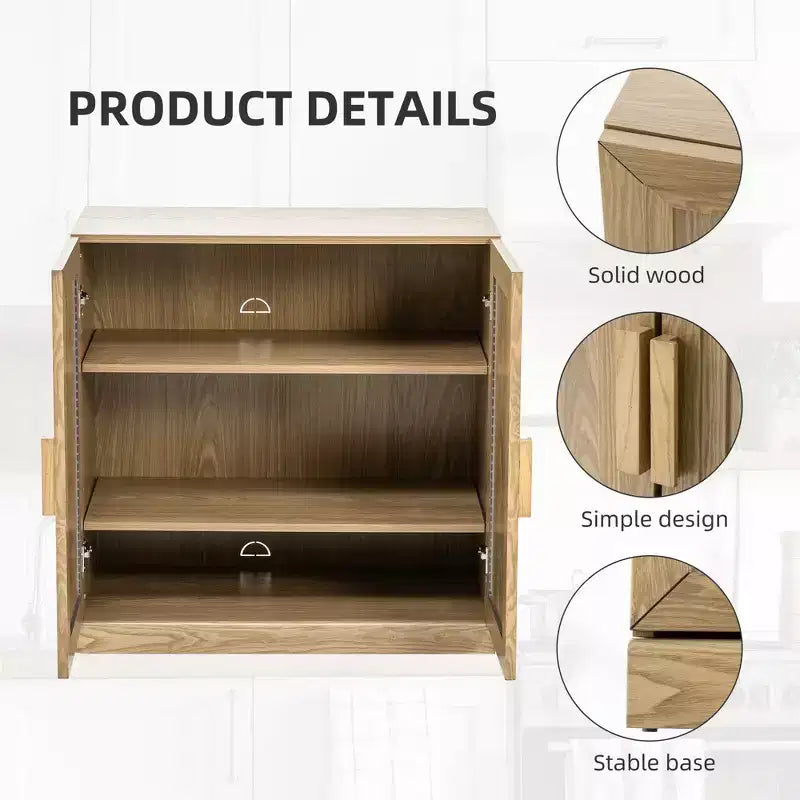 PexFix Wood Accent Cabinet with Adjustable Shelves