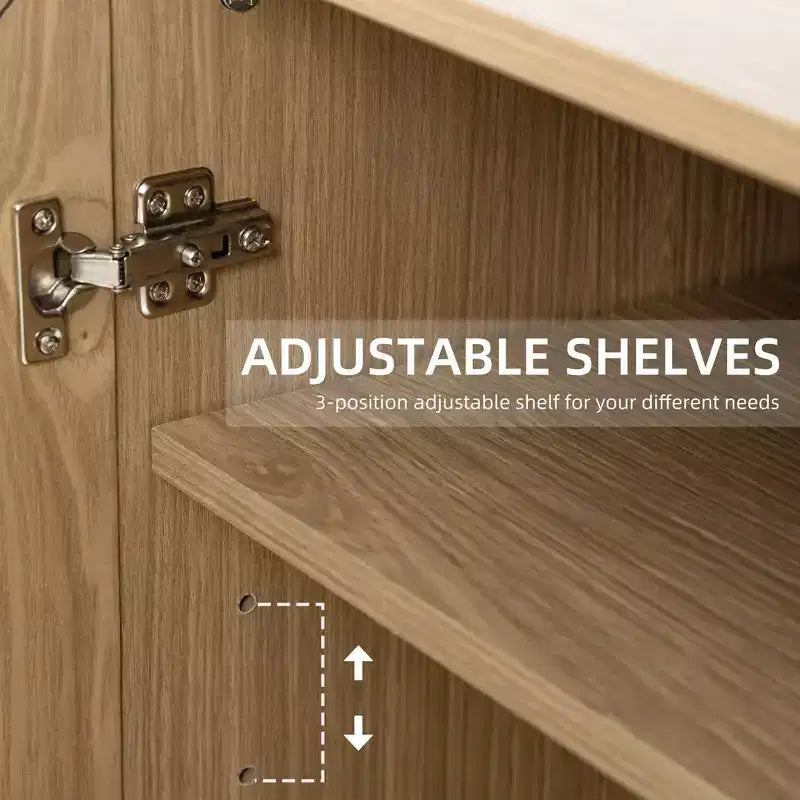 PexFix Wood Accent Cabinet with Adjustable Shelves