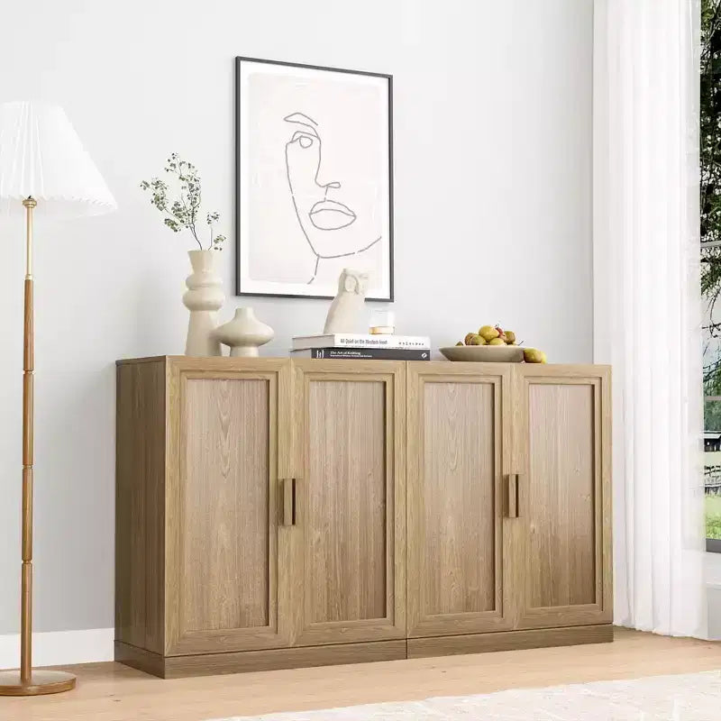 PexFix Wood Accent Cabinet with Adjustable Shelves