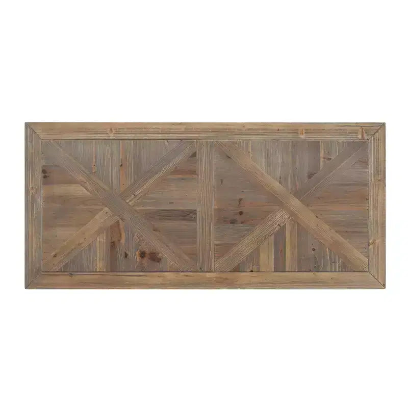 Garviston Reclaimed Wood Writing Desk - Industrial Style - Black - SEI