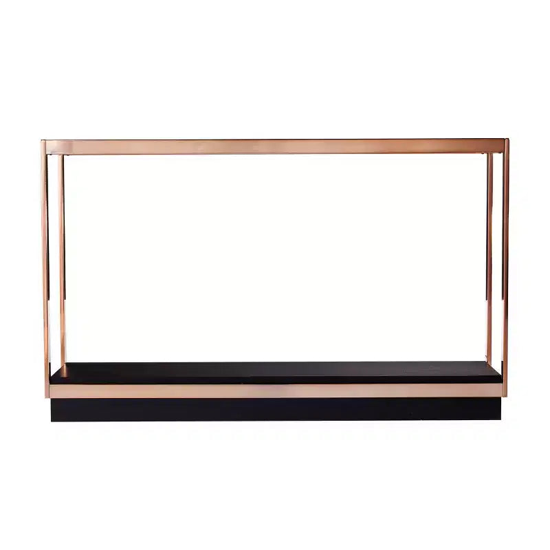 Lexina Glass-Top Console Table - Champagne - SEI