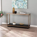 Lexina Glass-Top Console Table - Champagne - SEI
