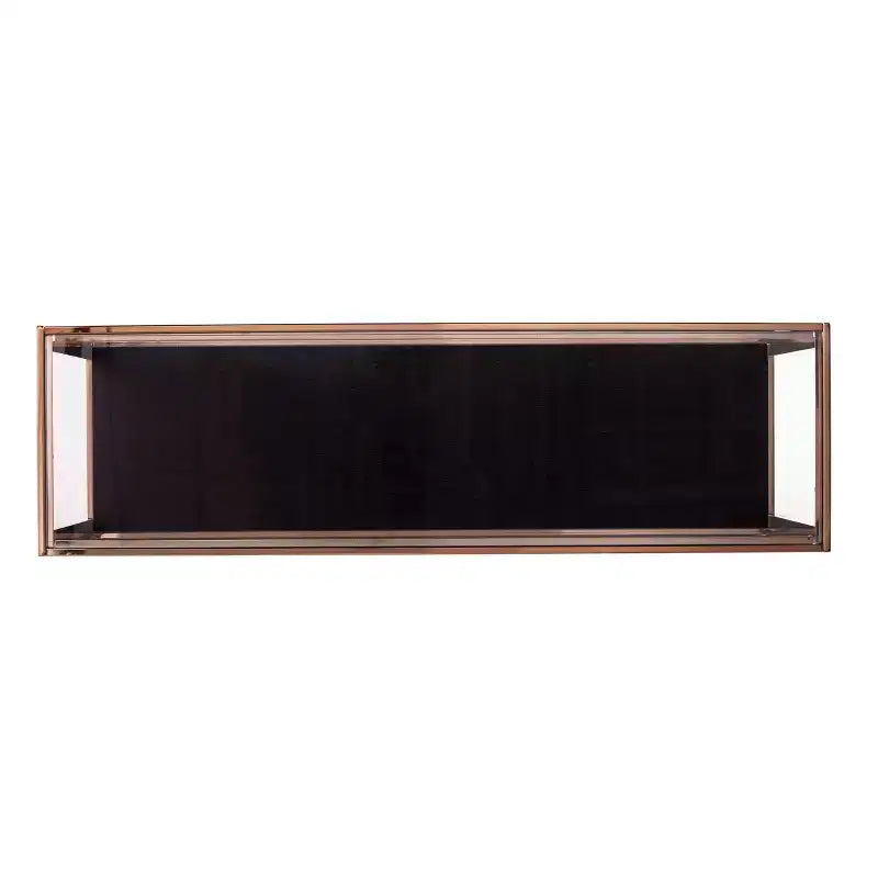 Lexina Glass-Top Console Table - Champagne - SEI
