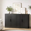 Solid Wood Modern Kitchen Pantry Sideboard with DoorsVersatile Buffet Cabinet