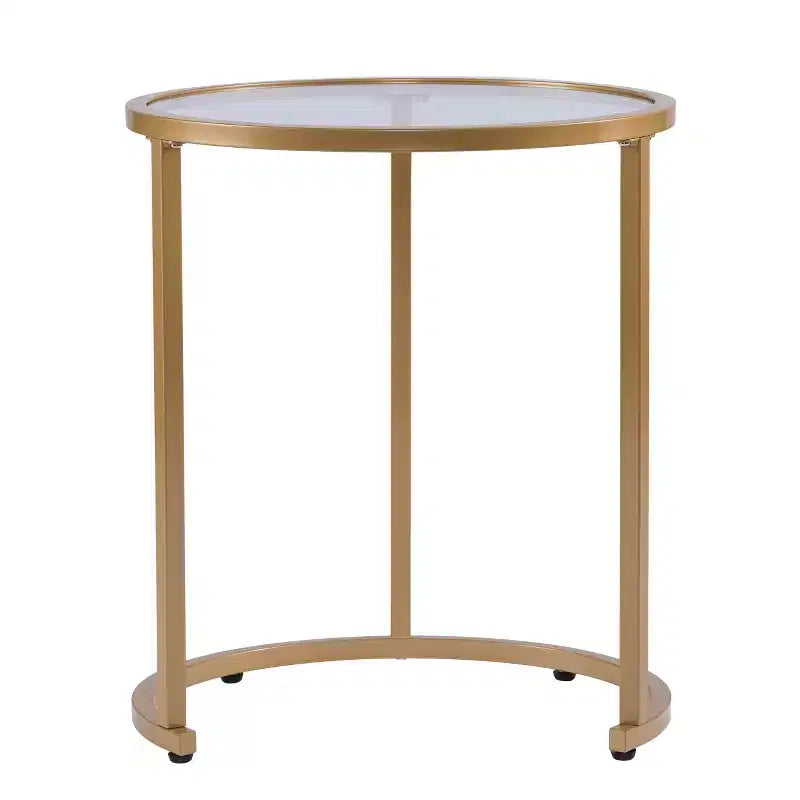 Evelyn Glam Nesting Side Table - 2pc Set - Gold - SEI