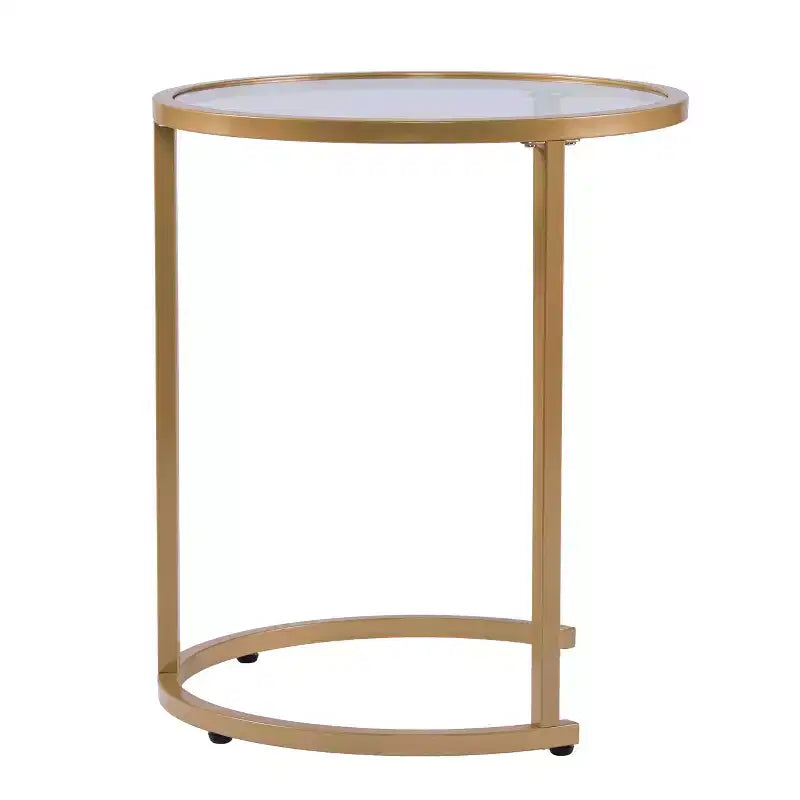 Evelyn Glam Nesting Side Table - 2pc Set - Gold - SEI