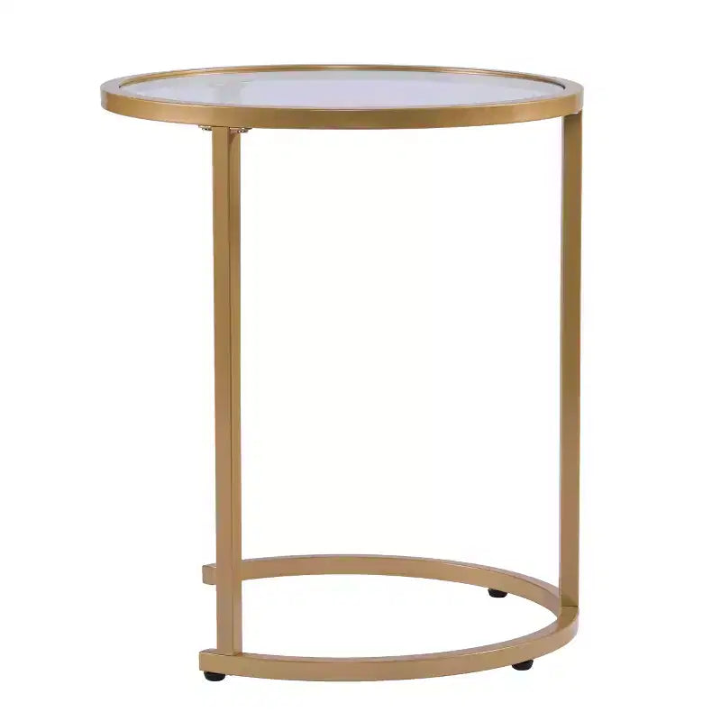 Evelyn Glam Nesting Side Table - 2pc Set - Gold - SEI