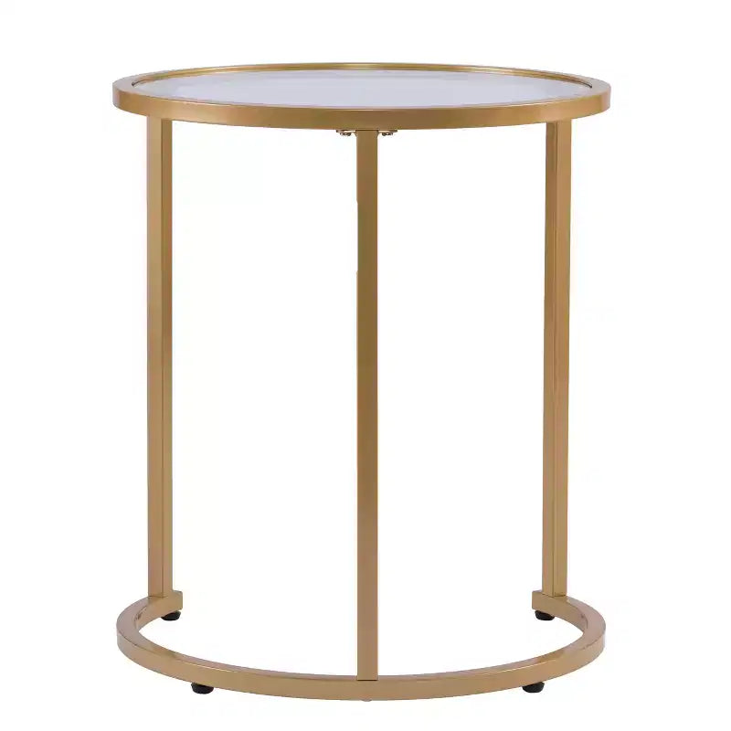 Evelyn Glam Nesting Side Table - 2pc Set - Gold - SEI