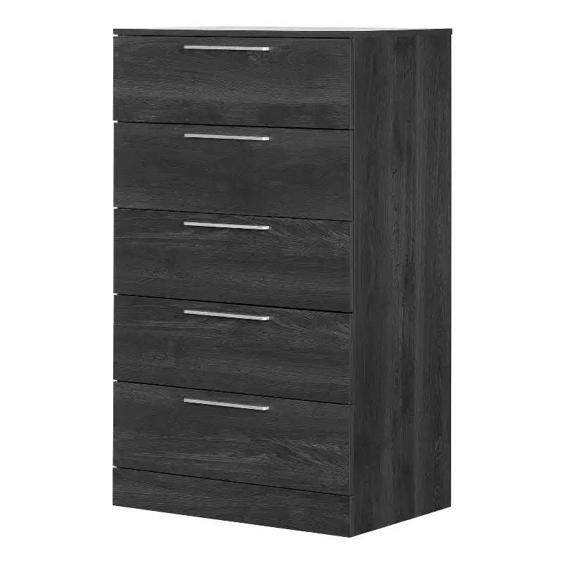 HomeStock 7.75 in.H Particle Board Vertical Dressers with 5 - Drawers in Gray Finish