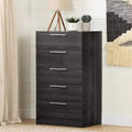 HomeStock 7.75 in.H Particle Board Vertical Dressers with 5 - Drawers in Gray Finish