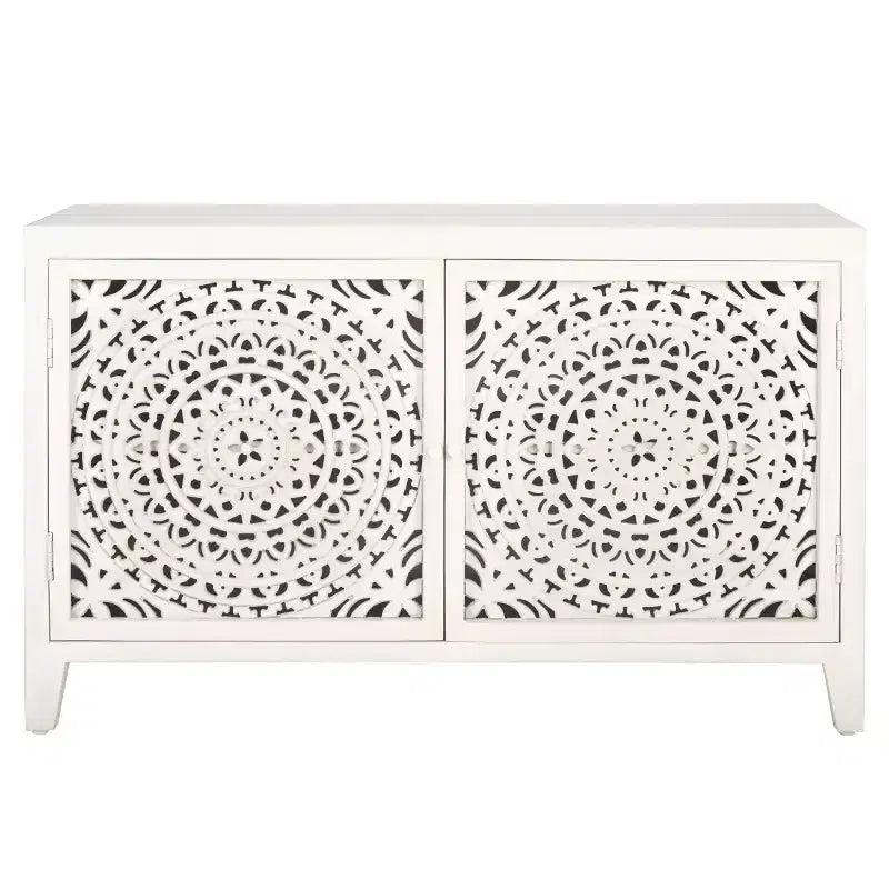 Raelie 2 Shelf 2 Door Media Stand - MED5301 - White Washed - Safavieh