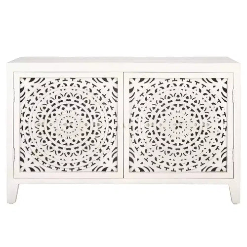 Raelie 2 Shelf 2 Door Media Stand - MED5301 - White Washed - Safavieh