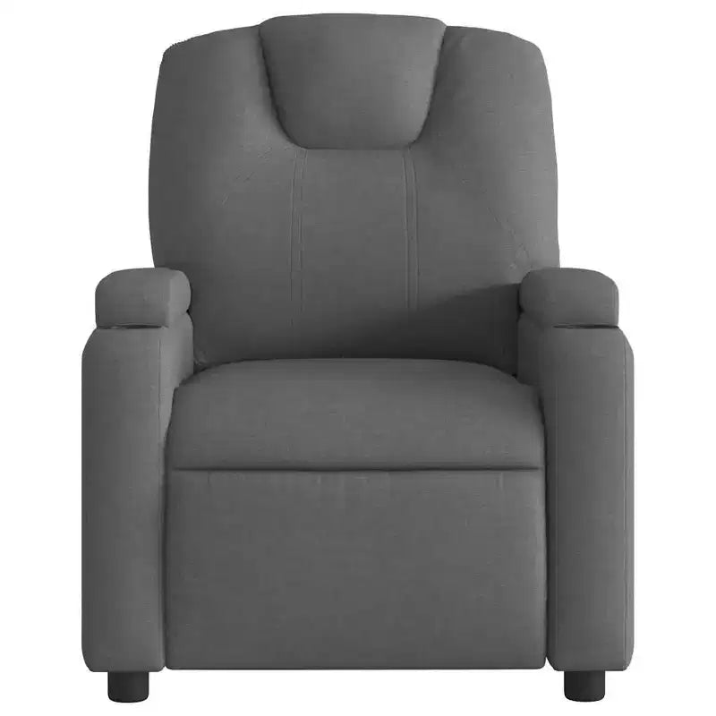 vidaXL Massage Recliner Chair with 6-Point Vibration, Adjustable, Comfortable Dark Gray Fabric - Gray