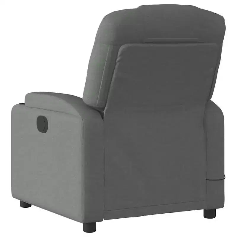 vidaXL Massage Recliner Chair with 6-Point Vibration, Adjustable, Comfortable Dark Gray Fabric - Gray