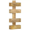 vidaXL Solid Mango Wood Magazine Wall Rack - Scandinavian Style, Durable Wood Construction, Unique Design, Ample Storage, Easy to Assemble