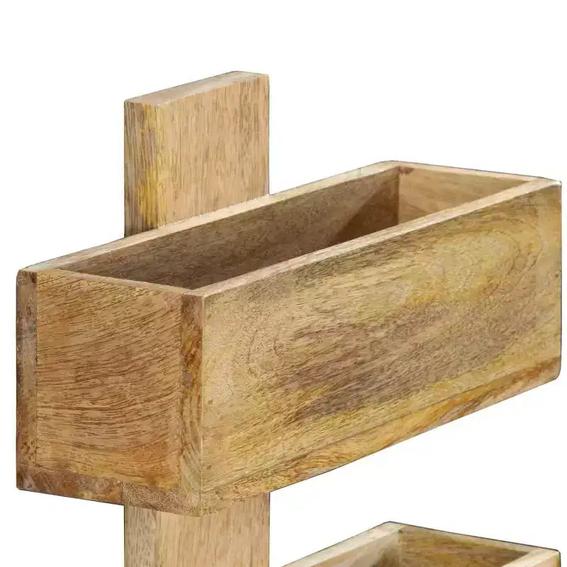 vidaXL Solid Mango Wood Magazine Wall Rack - Scandinavian Style, Durable Wood Construction, Unique Design, Ample Storage, Easy to Assemble