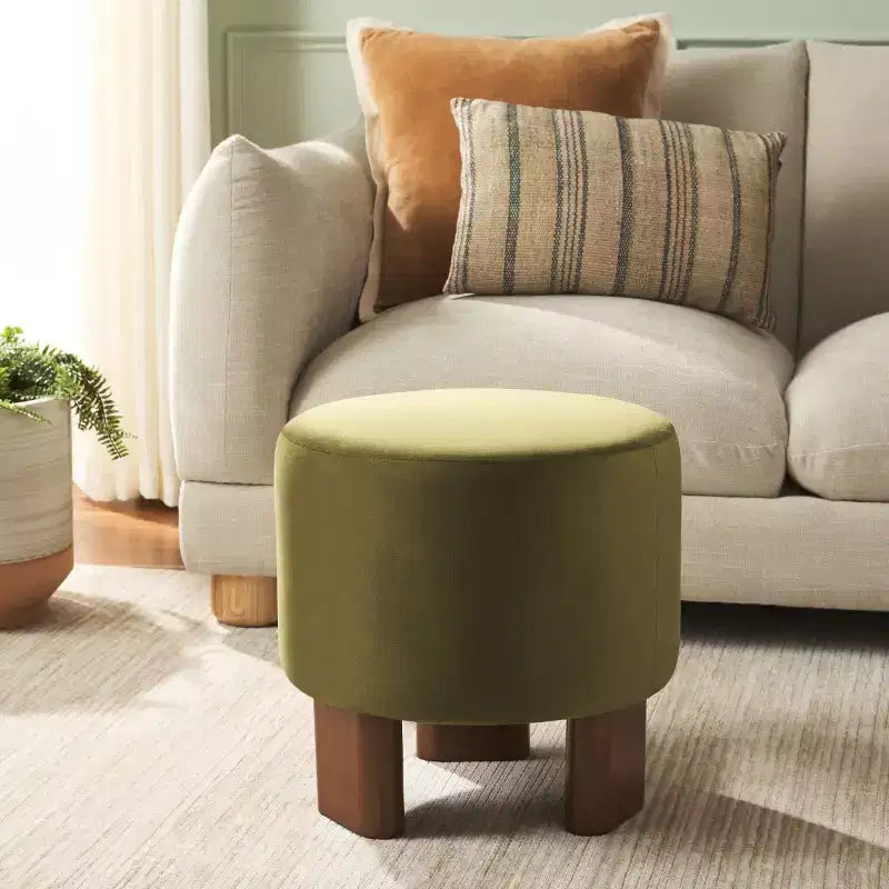 Mista Ottoman With Wood Legs - OTT1310 - Safavieh