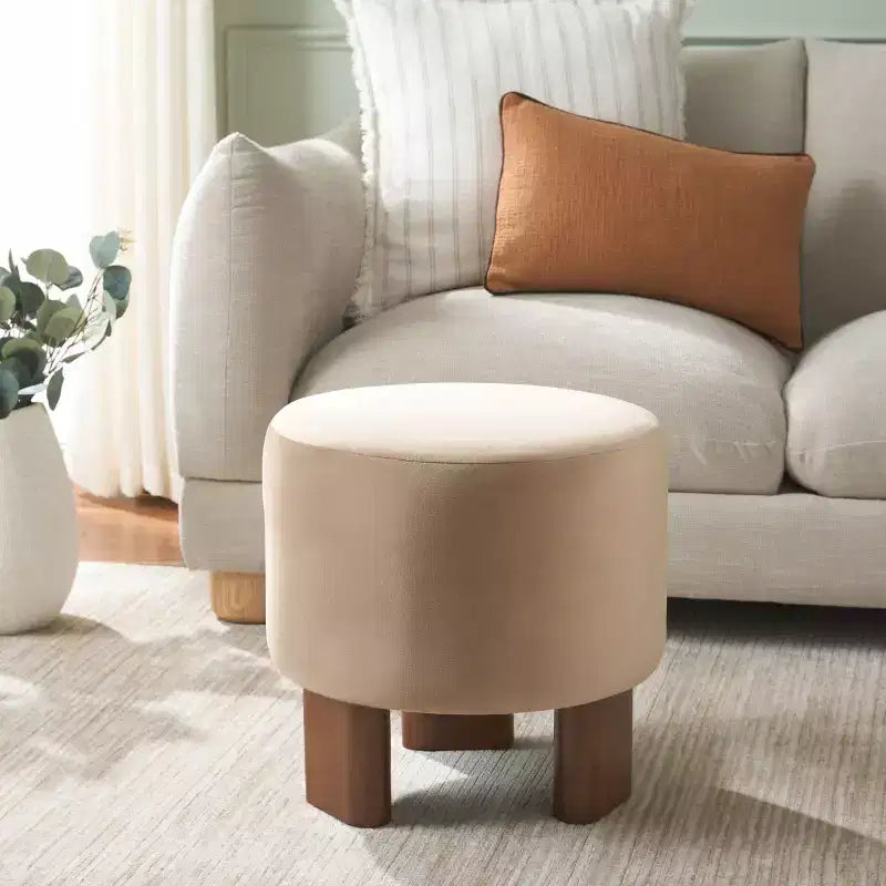 Mista Ottoman With Wood Legs - OTT1310 - Safavieh
