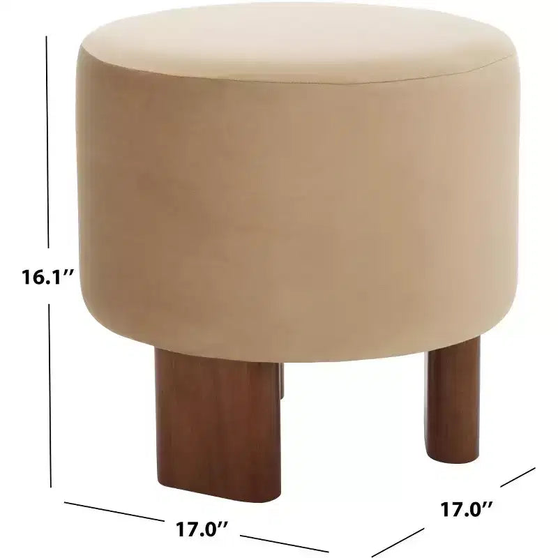 Mista Ottoman With Wood Legs - OTT1310 - Safavieh