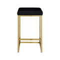 Meridian Furniture,Nicola Black Vegan Leather Stool, Set of 2