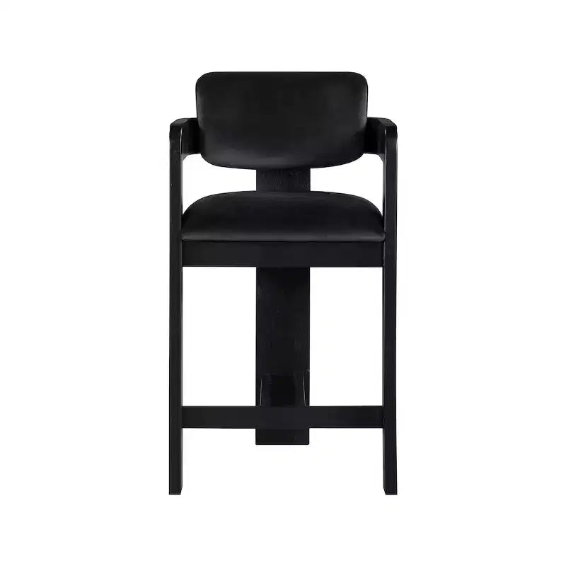 Meridian Furniture,Sacha Black Velvet Stool