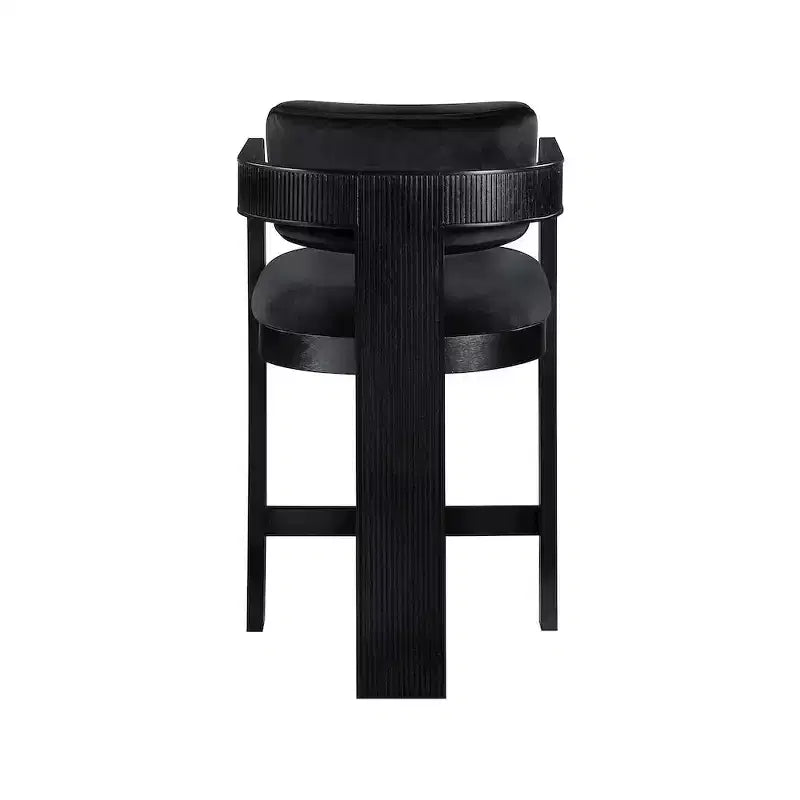 Meridian Furniture,Sacha Black Velvet Stool