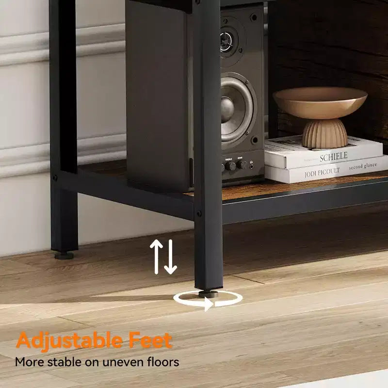 TROPOW 65 Inch TV Stand Up to 75 Inches TVs, Modern Entertainment Center with Storage Cabinet, Wide TV Console with Adjustable Feet