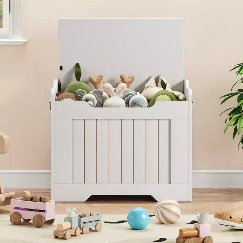 Storage Chest Toy Chest for Boys, Girls, Kids Wooden Toy Box with Lids and Safety Hinge, Entryway Storage Bench Chest, Storage Trunk