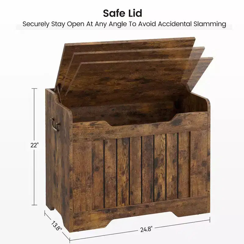 Storage Chest Toy Chest for Boys, Girls, Kids Wooden Toy Box with Lids and Safety Hinge, Entryway Storage Bench Chest, Storage Trunk