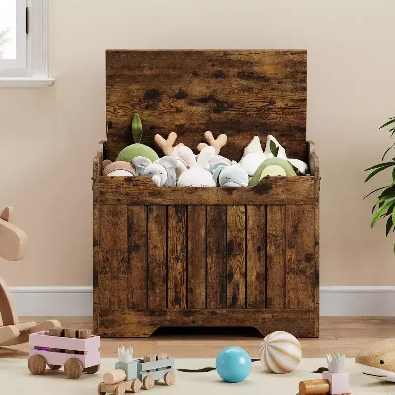 Storage Chest Toy Chest for Boys, Girls, Kids Wooden Toy Box with Lids and Safety Hinge, Entryway Storage Bench Chest, Storage Trunk