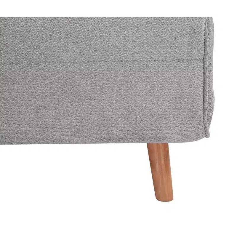 GDFStudio Rafael Modern Foldable Convertible Chenille Upholstered Chair Bed with Adjustable Backrest and Pillow