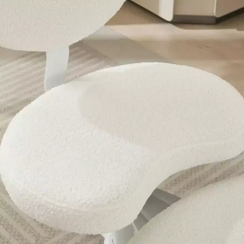 Homy Casa Cross-Legged Desk Chair with Adjustable Height and Rolling Stool