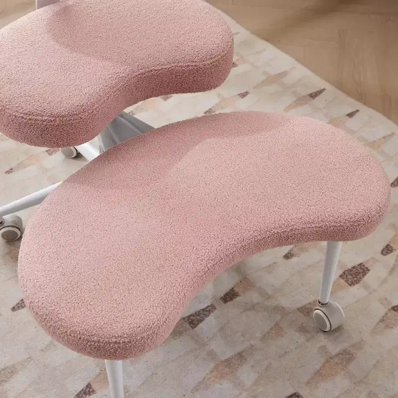 Homy Casa Cross-Legged Desk Chair with Adjustable Height and Rolling Stool