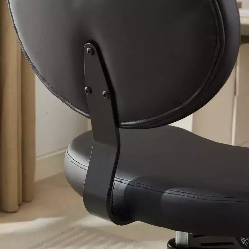 Homy Casa Cross-Legged Desk Chair with Adjustable Height and Rolling Stool