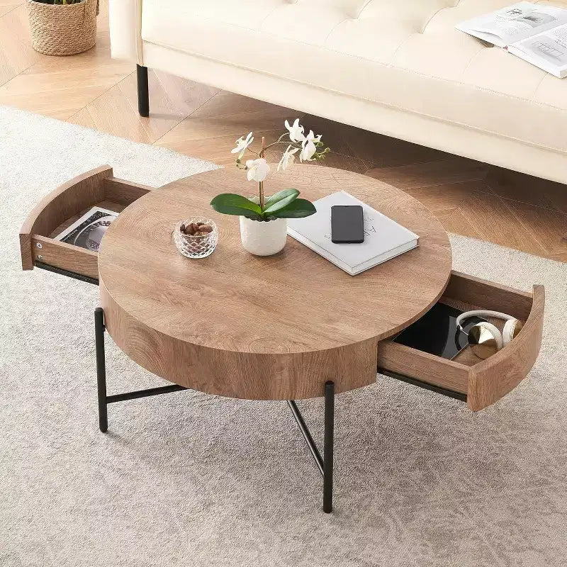 Lift Top Coffee Table with Storage, Mid Century Modern End Table and Farmhouse Wooden Center Table
