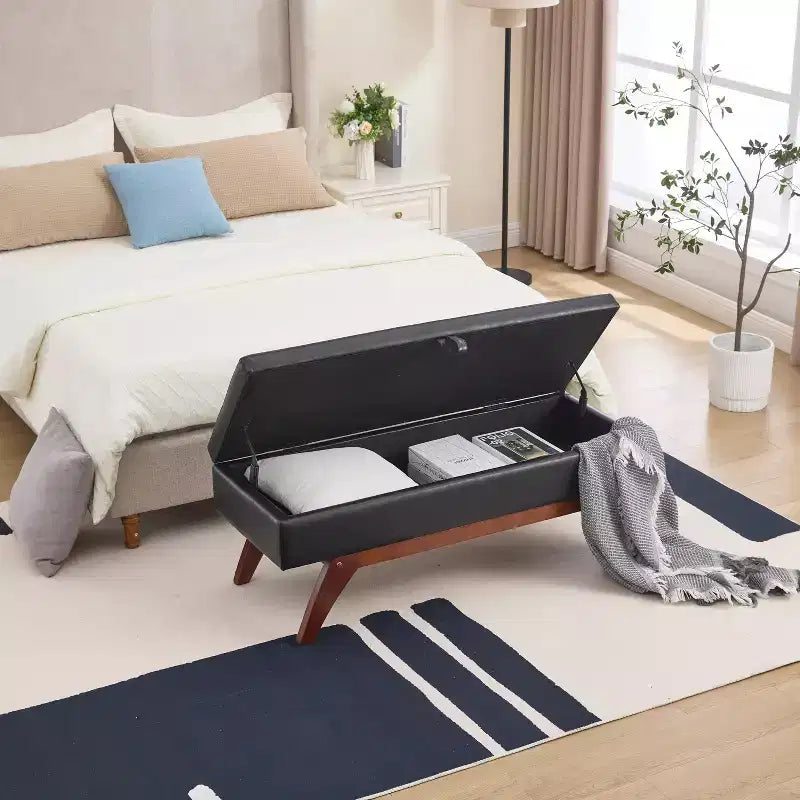 GDFStudio Ottilie Contemporary Upholstered Ottoman with Hidden Compartment