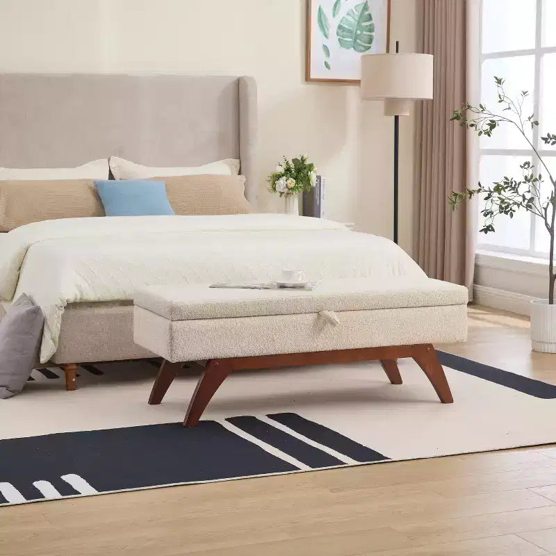 GDFStudio Ottilie Contemporary Upholstered Ottoman with Hidden Compartment