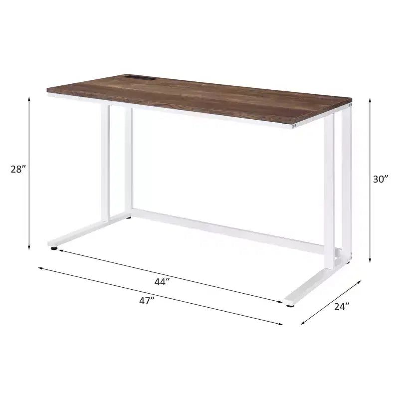 HomeStock 29 in.H Gray Color Wood Computer Desks with Open Storage Shelf