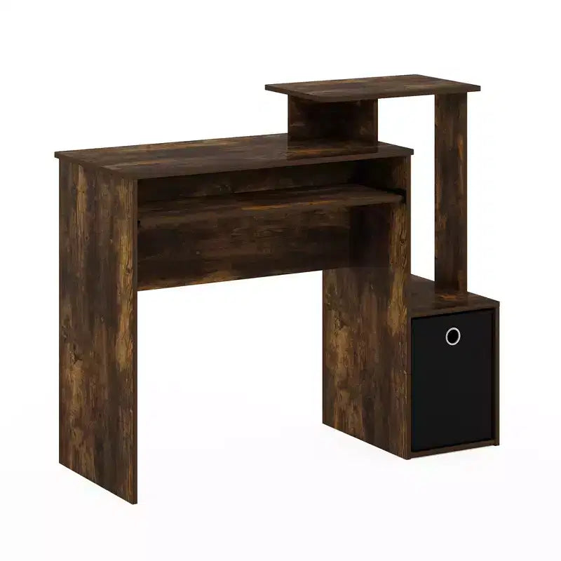 HomeStock 29 in.H White Color Wood Computer Desks with Open Storage Shelf