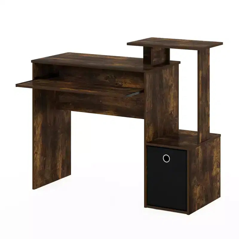 HomeStock 29 in.H White Color Wood Computer Desks with Open Storage Shelf