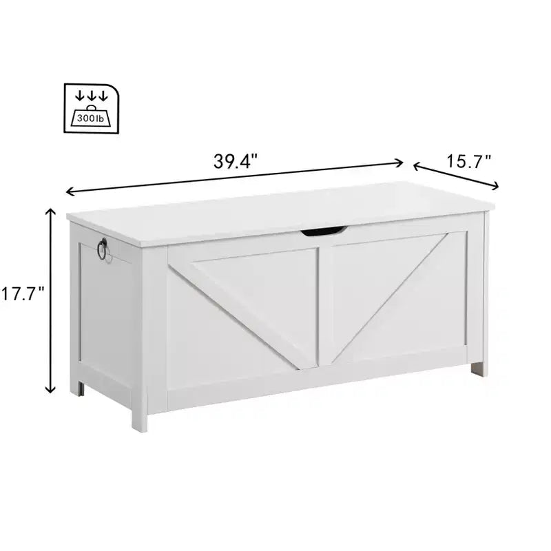 GDFStudio Fayette Vintage Farmhouse Storage Bench with U-Shaped Pull