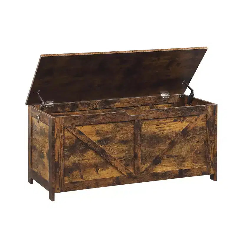 GDFStudio Fayette Vintage Farmhouse Storage Bench with U-Shaped Pull