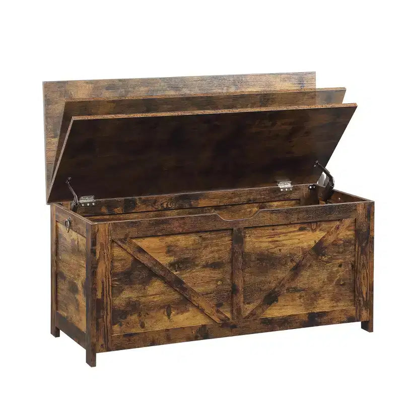 GDFStudio Fayette Vintage Farmhouse Storage Bench with U-Shaped Pull