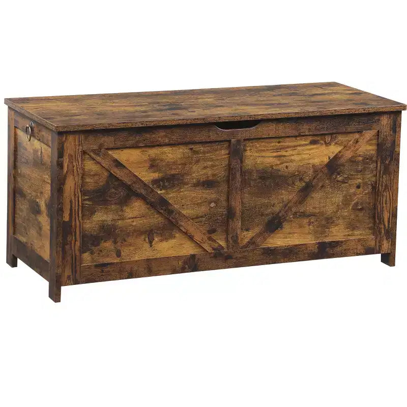 GDFStudio Fayette Vintage Farmhouse Storage Bench with U-Shaped Pull