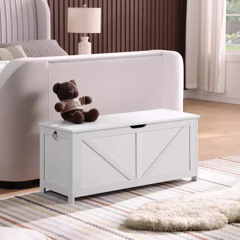 GDFStudio Fayette Vintage Farmhouse Storage Bench with U-Shaped Pull