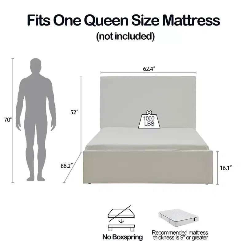 Christopher Knight Home Rhea Modern Upholstered Bed with Headboard